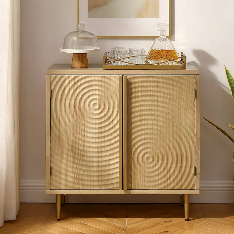 Handcrafted Wood Sideboard with 2 Doors