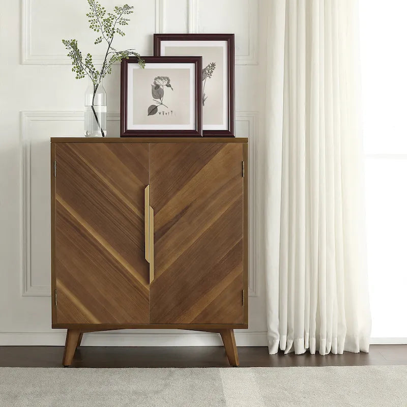 Handcrafted Wood Sideboard with 2 Doors