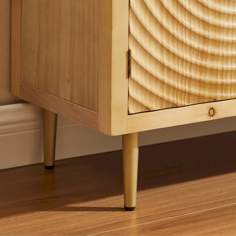 Handcrafted Wood Sideboard with 2 Doors