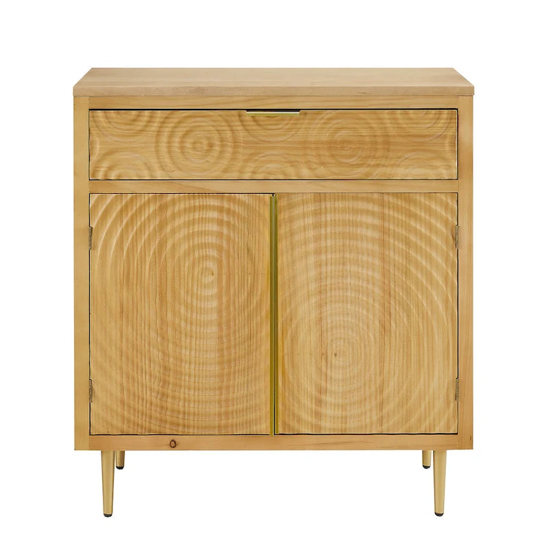 Handcrafted Wood Sideboard with 2 Doors