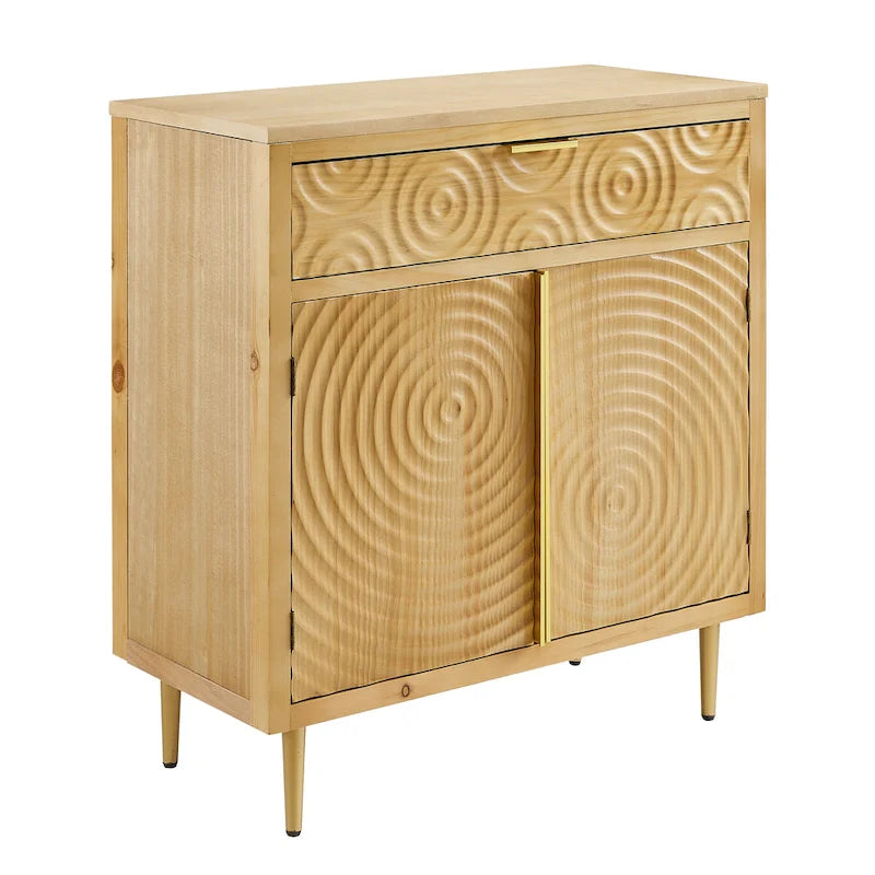 Handcrafted Wood Sideboard with 2 Doors