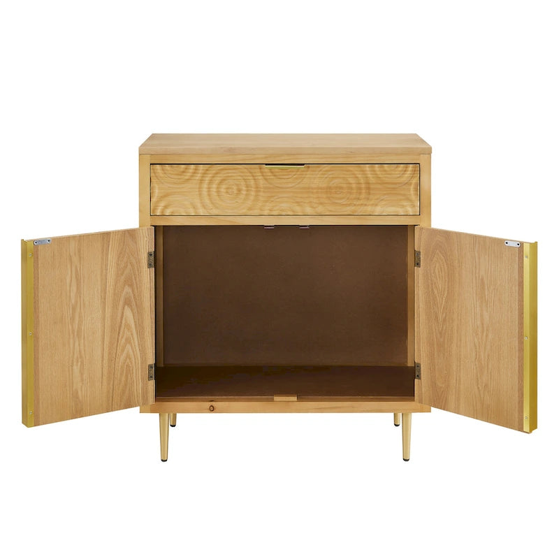 Handcrafted Wood Sideboard with 2 Doors