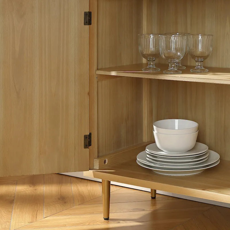 Handcrafted Wood Sideboard with 2 Doors