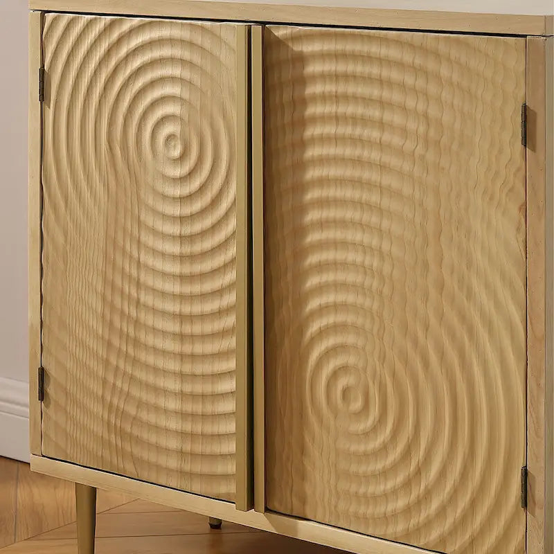 Handcrafted Wood Sideboard with 2 Doors