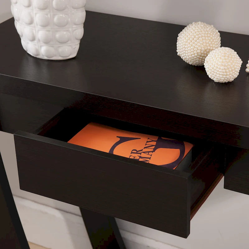 Curved Entryway Storage Sofa Table by