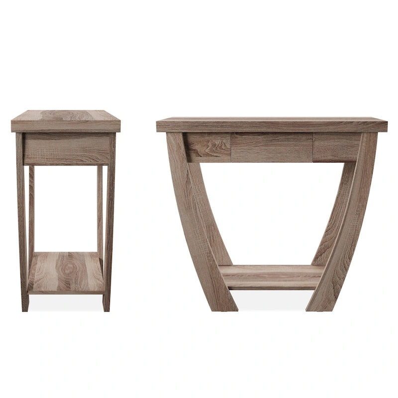 Curved Entryway Storage Sofa Table by