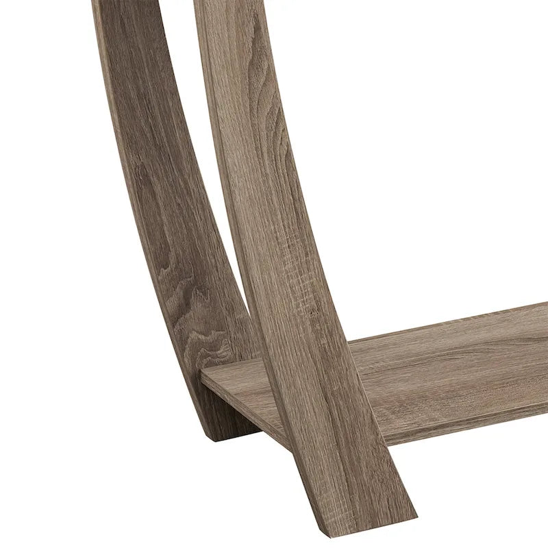 Curved Entryway Storage Sofa Table by