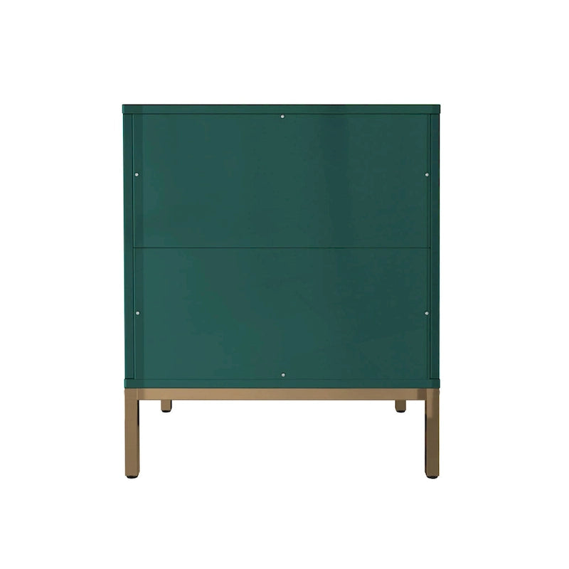 Wooden 2-Drawer Storage Nightstand