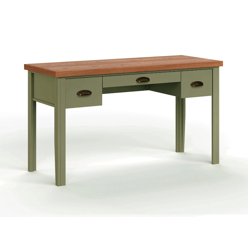 53 inch Writing Desk, No Assembly Required, Two-Tone Finish