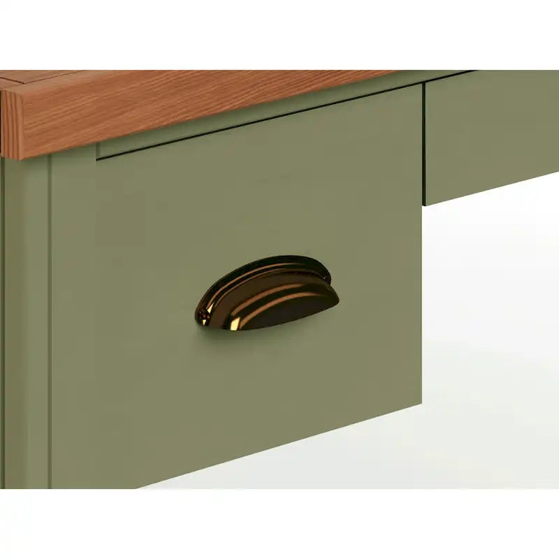 53 inch Writing Desk, No Assembly Required, Two-Tone Finish