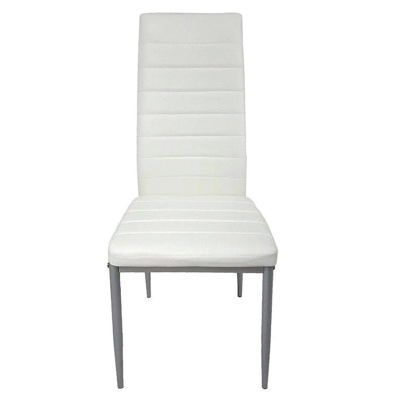 Contemporary White PVC Leather Chairs ( of 4)