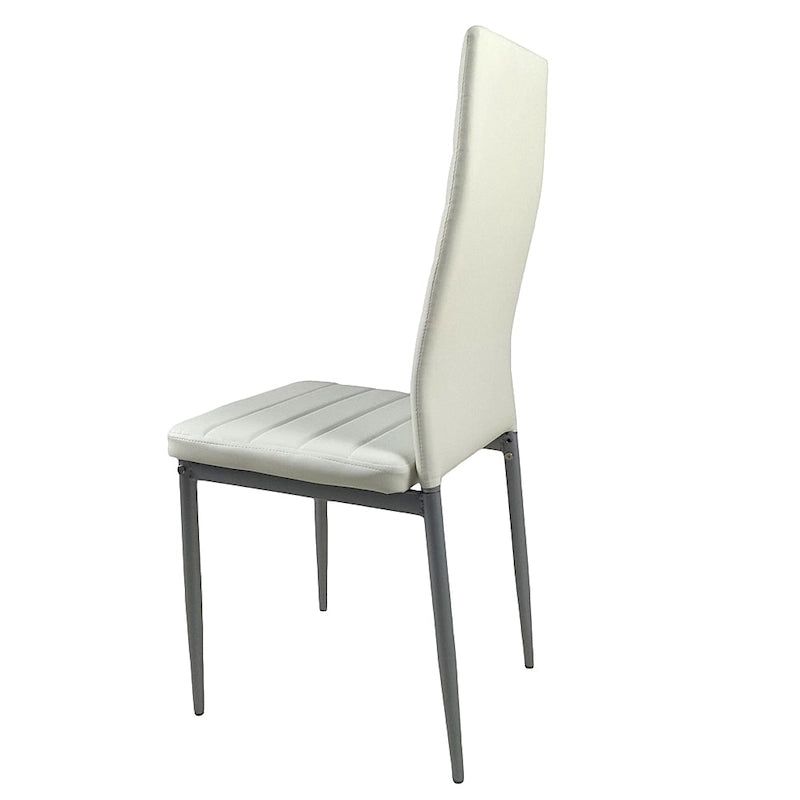 Contemporary White PVC Leather Chairs ( of 4)