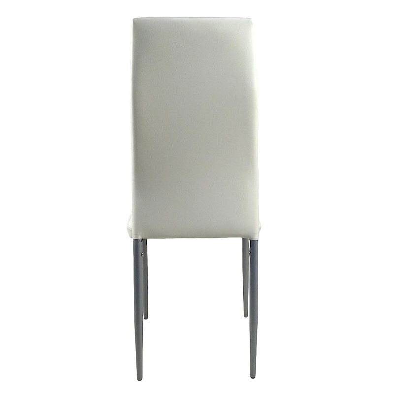 Contemporary White PVC Leather Chairs ( of 4)