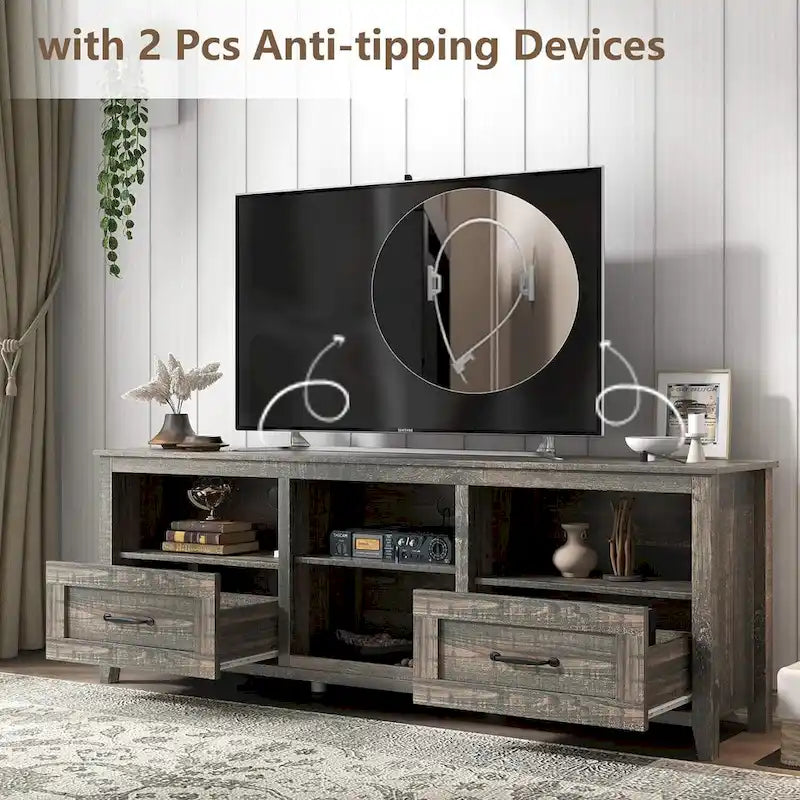 70 inch TV Stand with Storage 2 Drawers - M