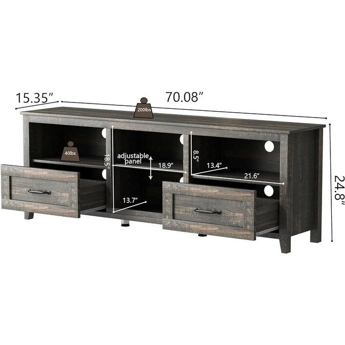 70 inch TV Stand with Storage 2 Drawers - M