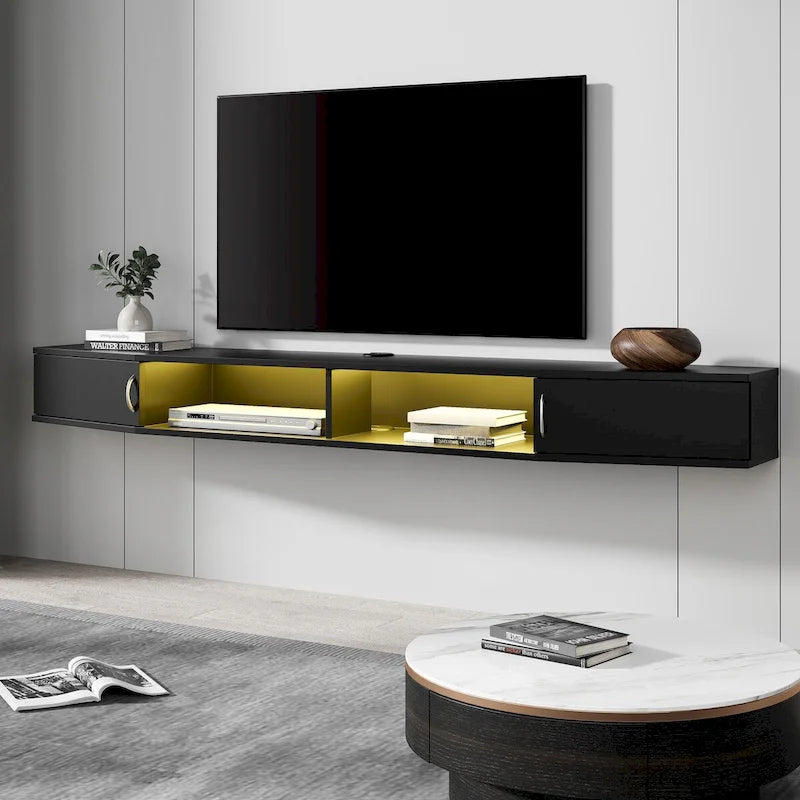 70 Floating TV Stand Wall Mounted TV Shelf Media Console