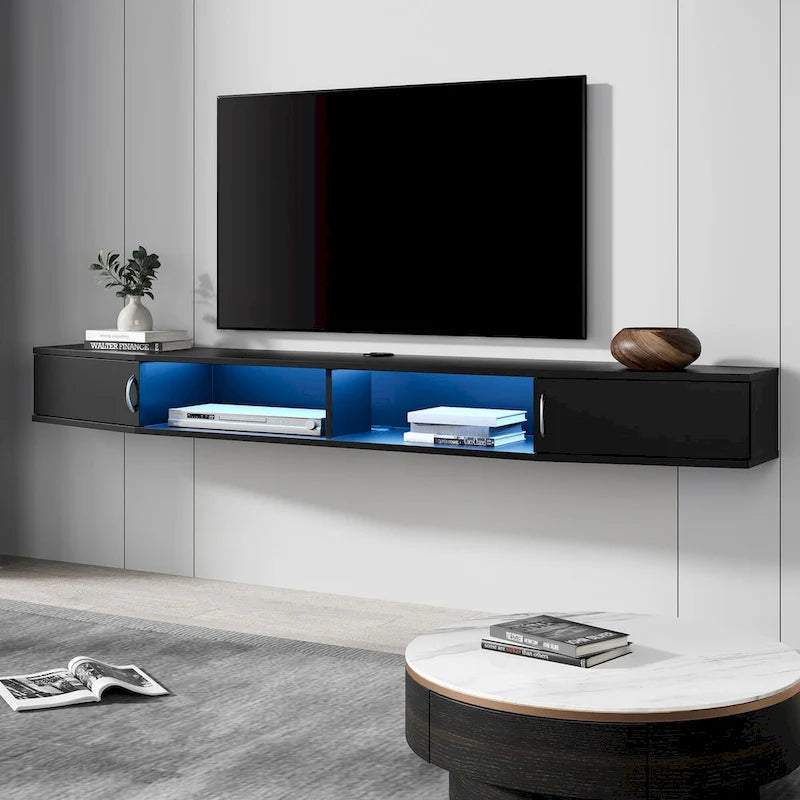 70 Floating TV Stand Wall Mounted TV Shelf Media Console