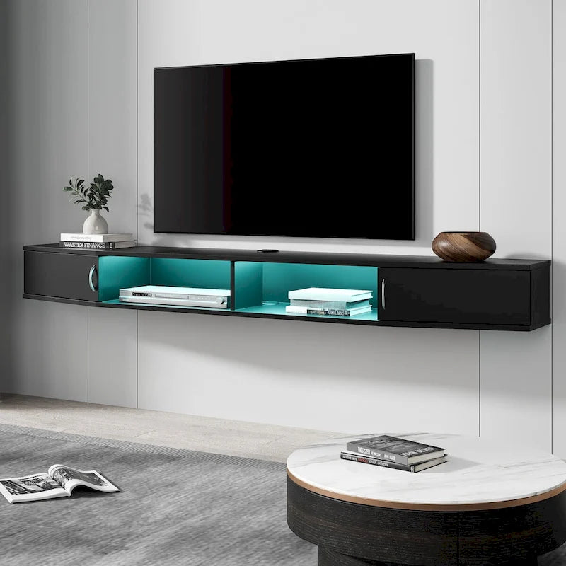70 Floating TV Stand Wall Mounted TV Shelf Media Console