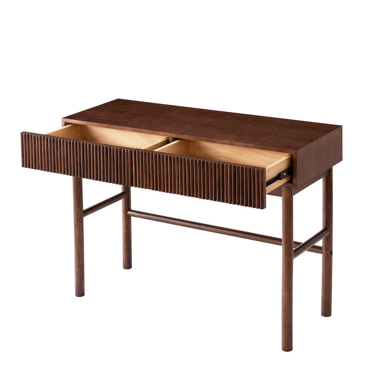 Solid Wood Console Table with 2-Drawer