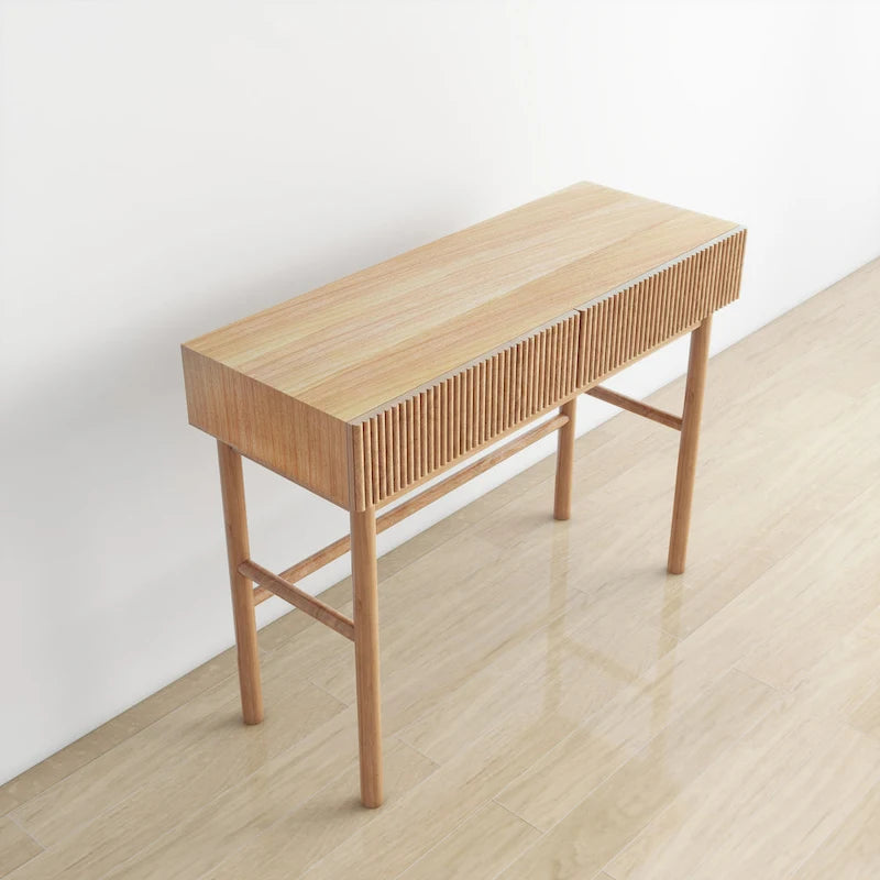 Solid Wood Console Table with 2-Drawer