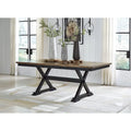 Signature Design by Ashley Wildenauer Brown/Black Dining Extension Table - 40 W x 78 D x 30.13 H