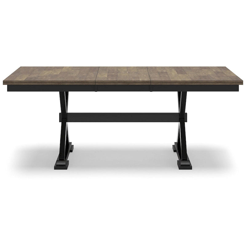 Brown/Black Dining Extension Table - 40 W x 78 D x 30.13 H