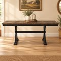 Brown/Black Dining Extension Table - 40 W x 78 D x 30.13 H