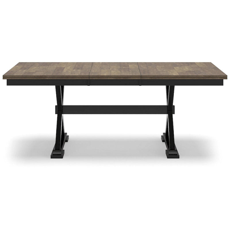 Brown/Black Dining Extension Table - 40 W x 78 D x 30.13 H