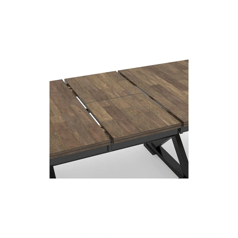 Brown/Black Dining Extension Table - 40 W x 78 D x 30.13 H