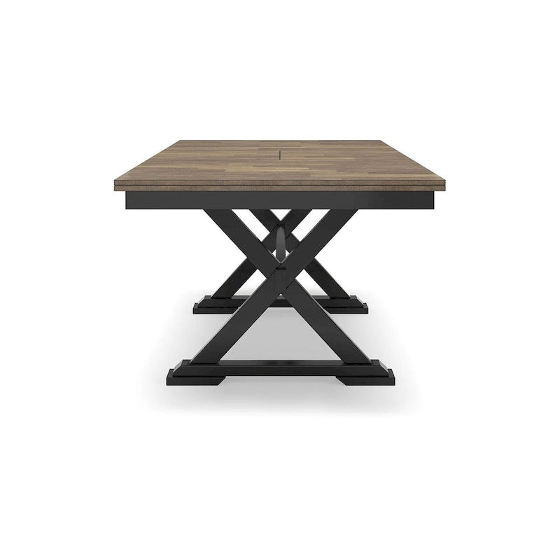 Brown/Black Dining Extension Table - 40 W x 78 D x 30.13 H