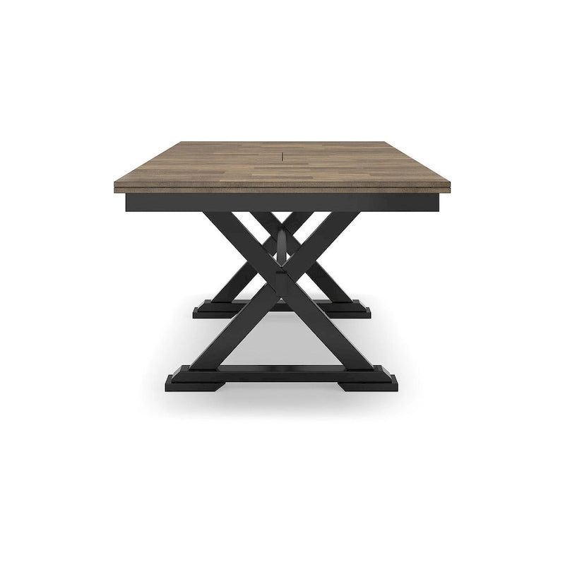 Brown/Black Dining Extension Table - 40 W x 78 D x 30.13 H